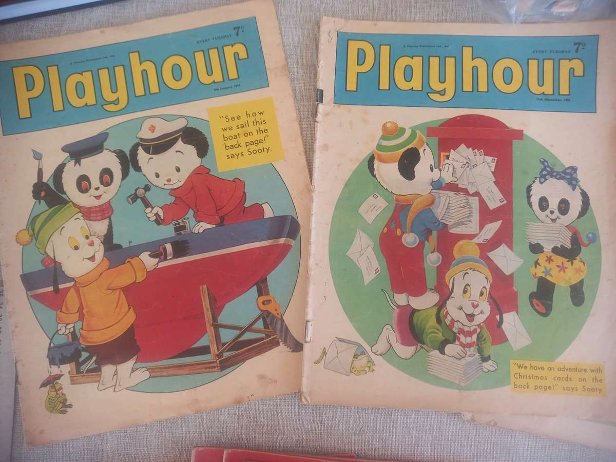 Look and Learn / Play Hour and Huckleberry  Hound mags x 13