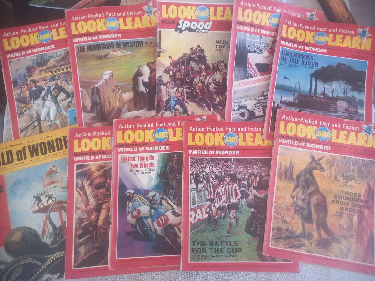 Look and Learn / Play Hour and Huckleberry  Hound mags x 13