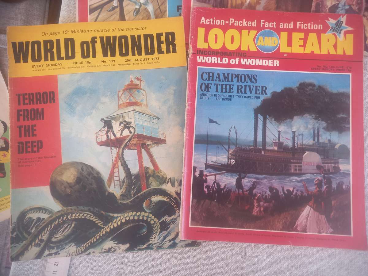 Look and Learn / Play Hour and Huckleberry  Hound mags x 13