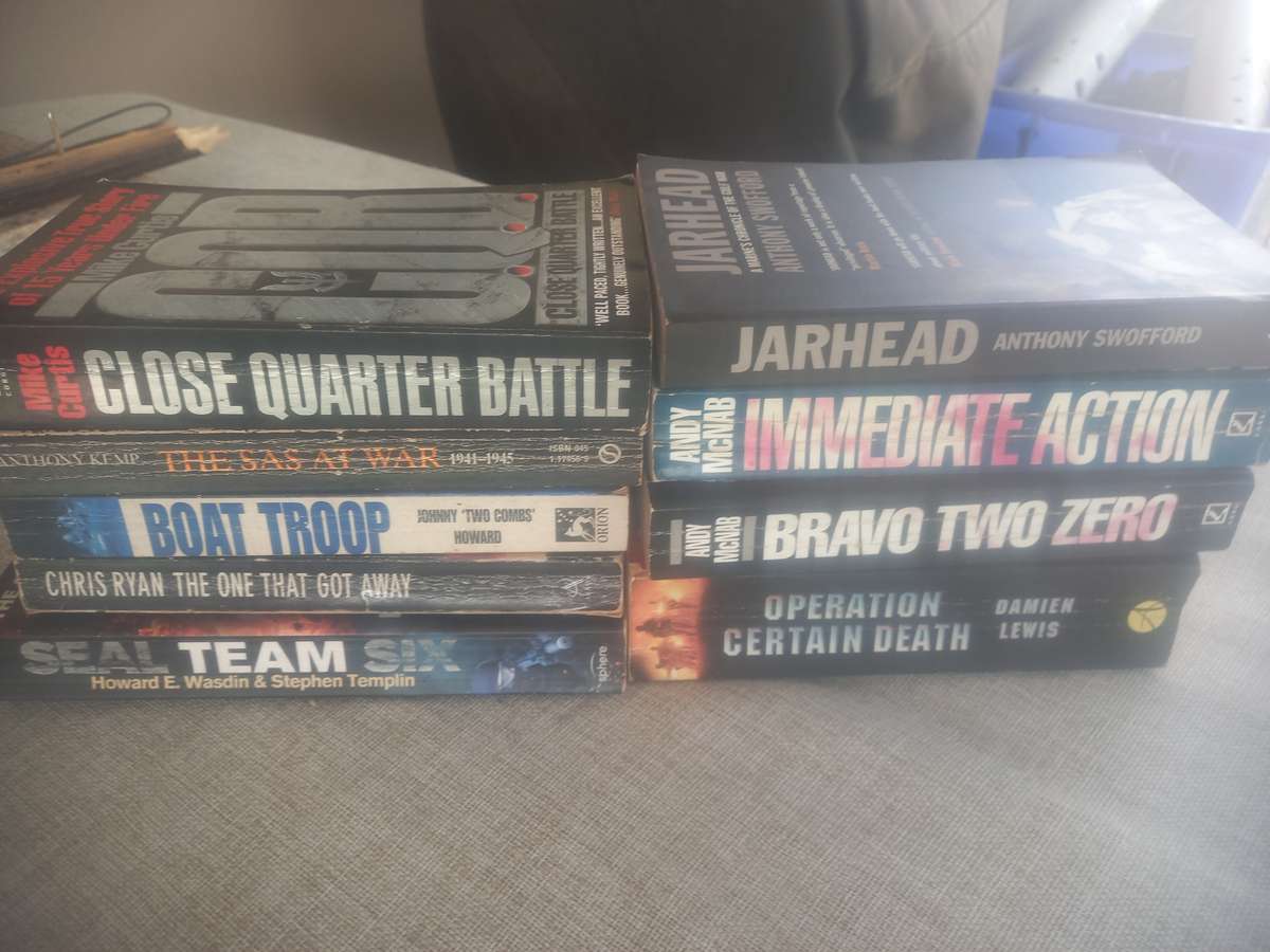 Military related reading x 9 books (special forces - non fiction)