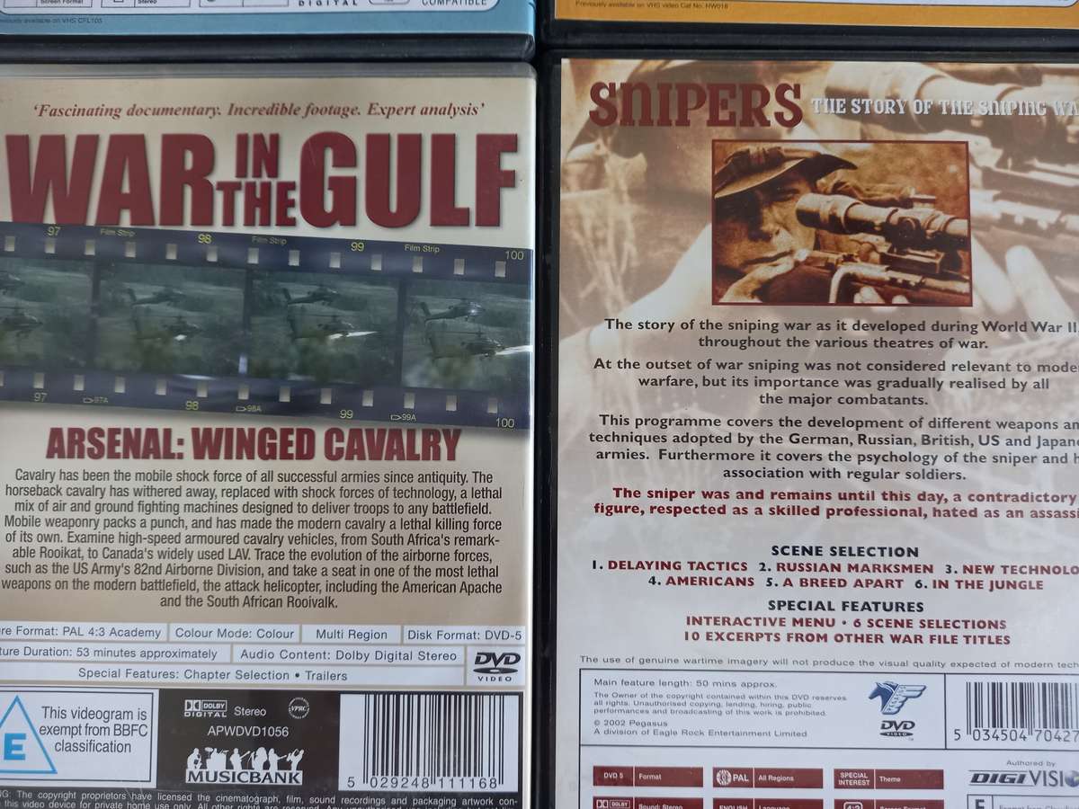 Military DVDs x 12