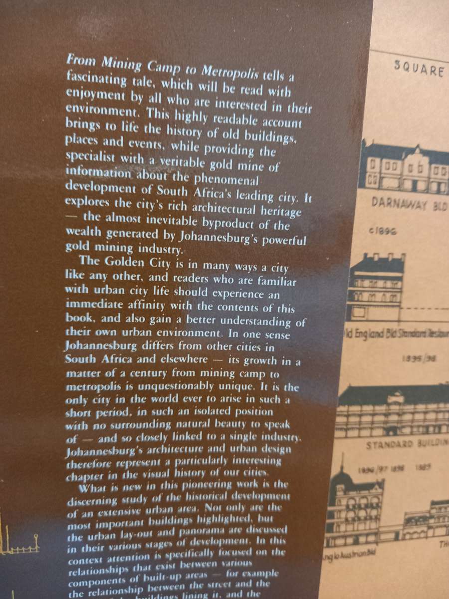 From Mining Camp to Metropolis: The Buildings of Johannesburg 1886-1940