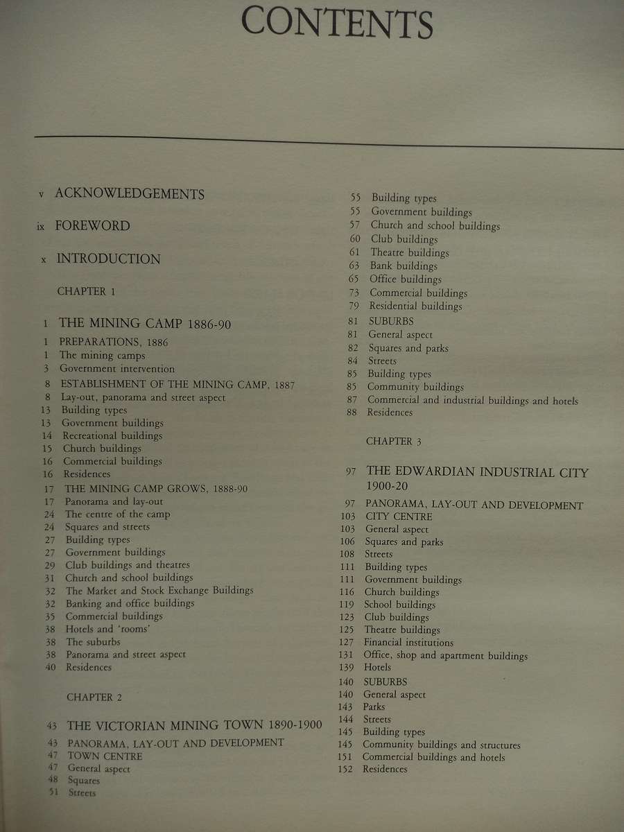 From Mining Camp to Metropolis: The Buildings of Johannesburg 1886-1940