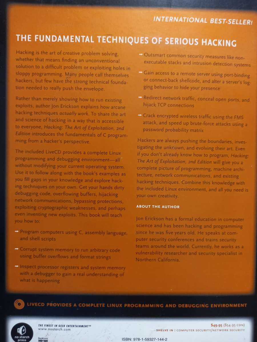 Hacking: The Art of Exploitation, 2nd Edition - Jon Erickson