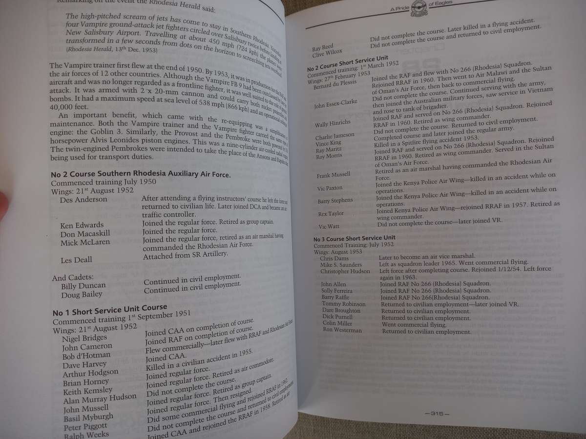 A Pride Of Eagles A History of the Rhodesian Air Force, 19201980 Beryl Salt