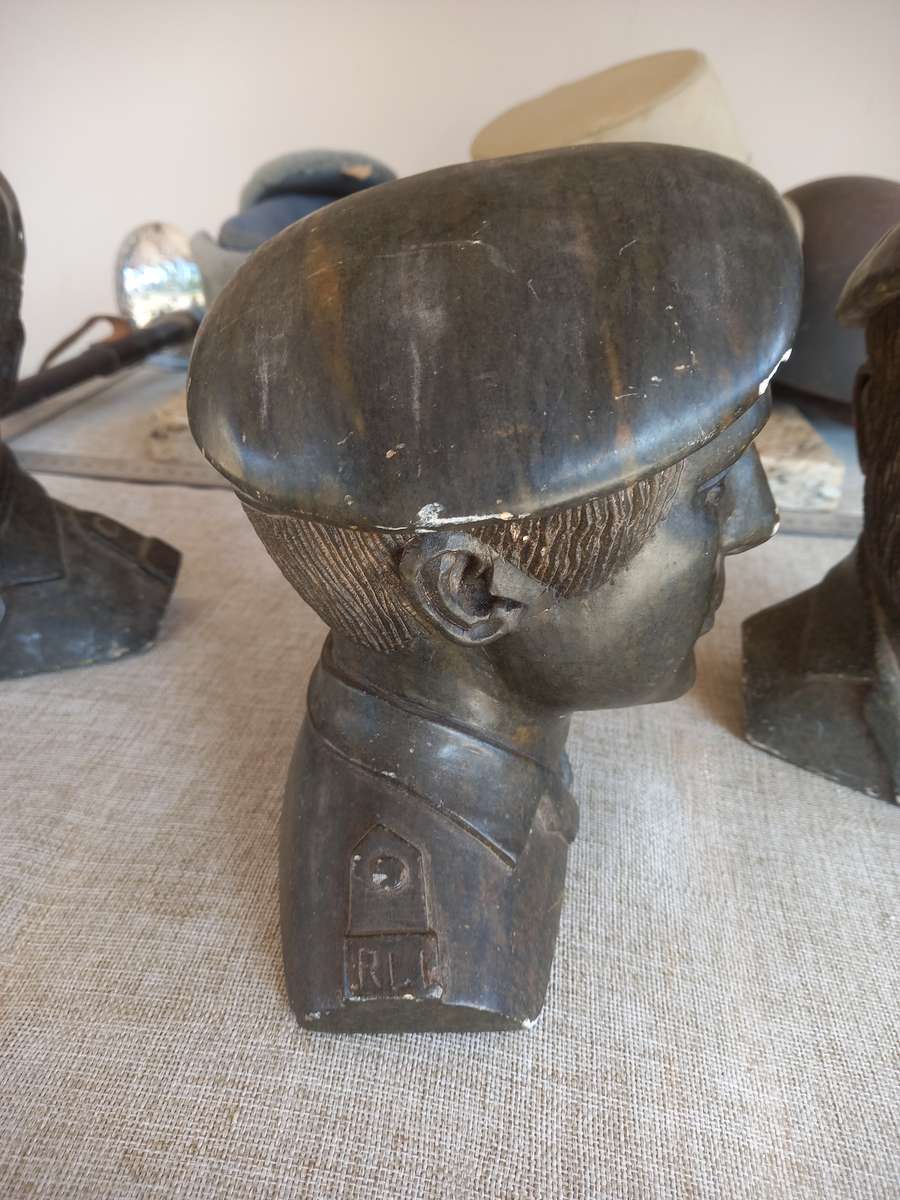 3 Rhodesian Soapstone busts