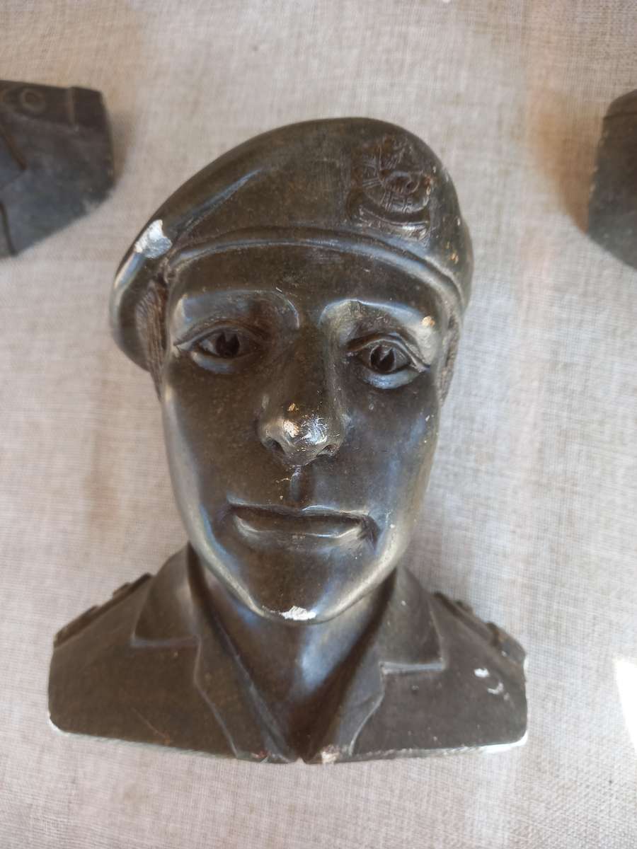 3 Rhodesian Soapstone busts