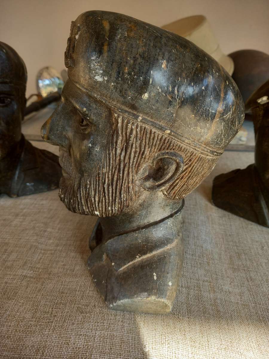 3 Rhodesian Soapstone busts