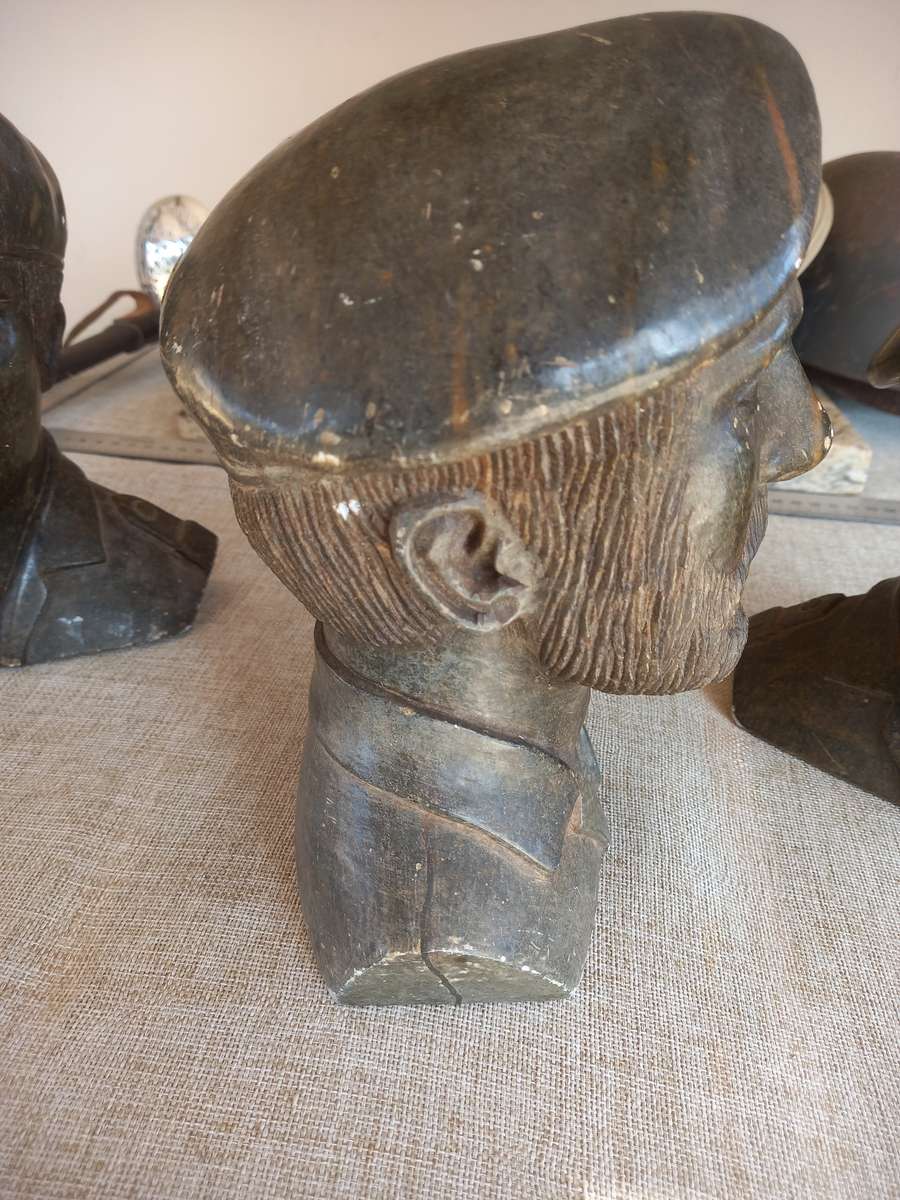 3 Rhodesian Soapstone busts