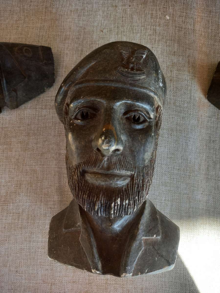 3 Rhodesian Soapstone busts