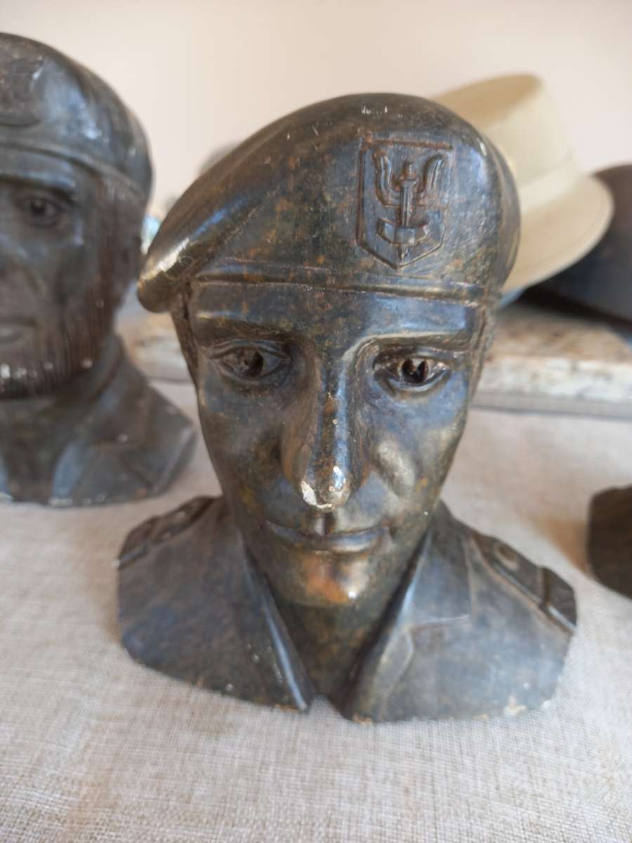 3 Rhodesian Soapstone busts