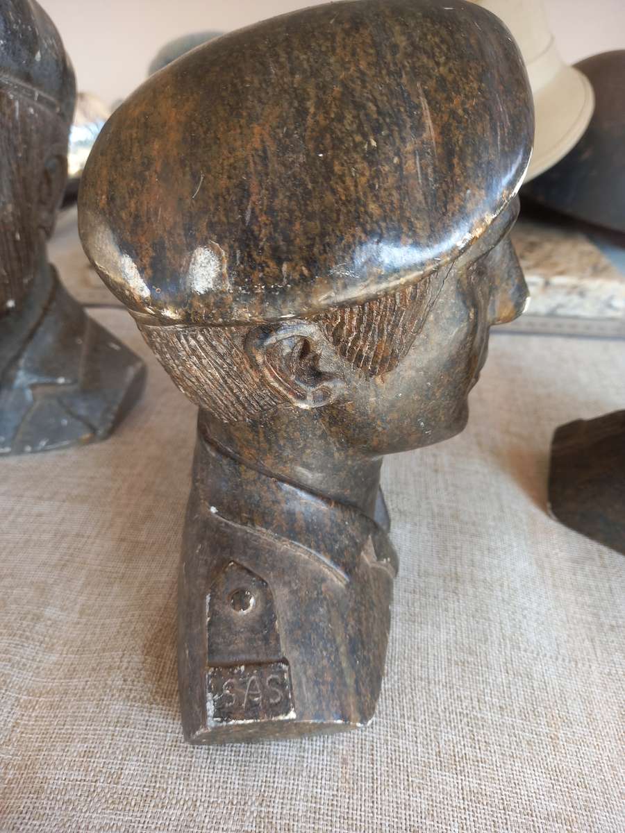 3 Rhodesian Soapstone busts