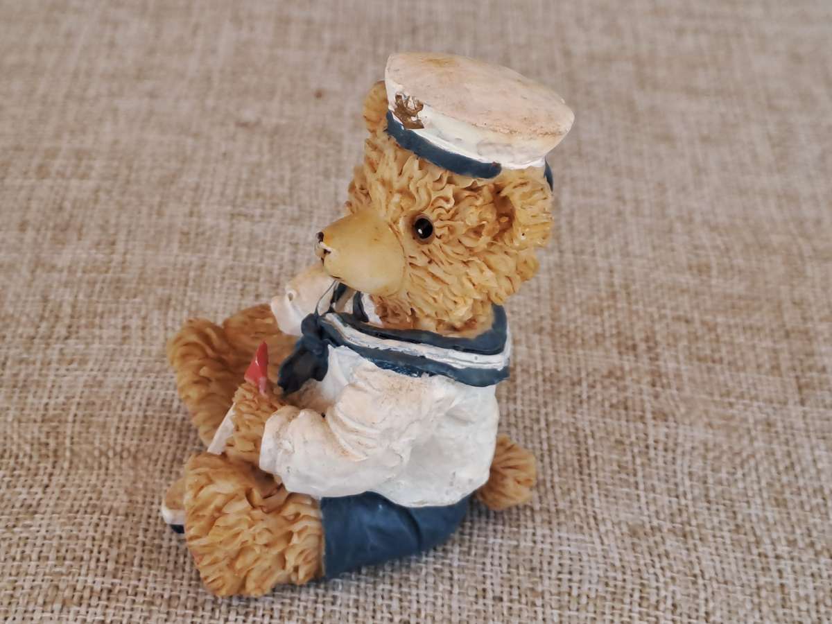 Maritime Teddy Bear with Sail Boat
