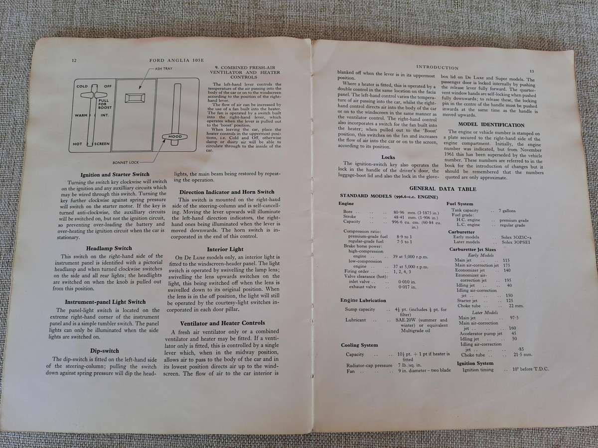 Ford Anglia 105E  Illustrated Car Servicing Series for Owner Drivers 1963, 1964, 1965