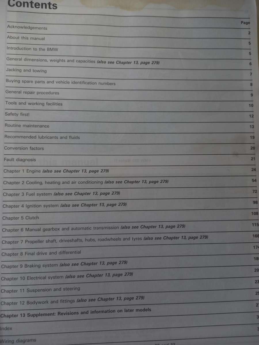 BMW 320, 320I, 323i and 325i - Haynes - Owners Workshop Manual