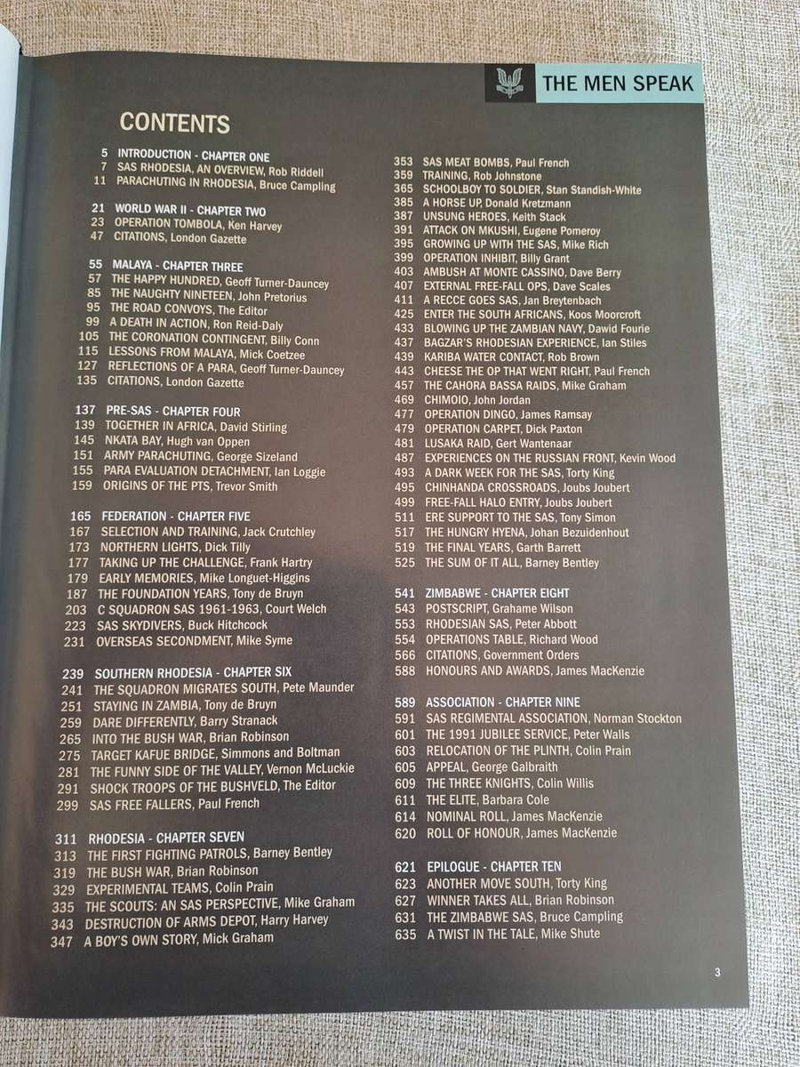 SPECIAL AIR SERVICE: SAS : The Men Speak (Hardcover) - Jonathan Pittaway *SIGNED*