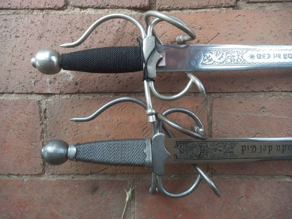 Pair of Colada Del Cid Swords from Toledo Spain