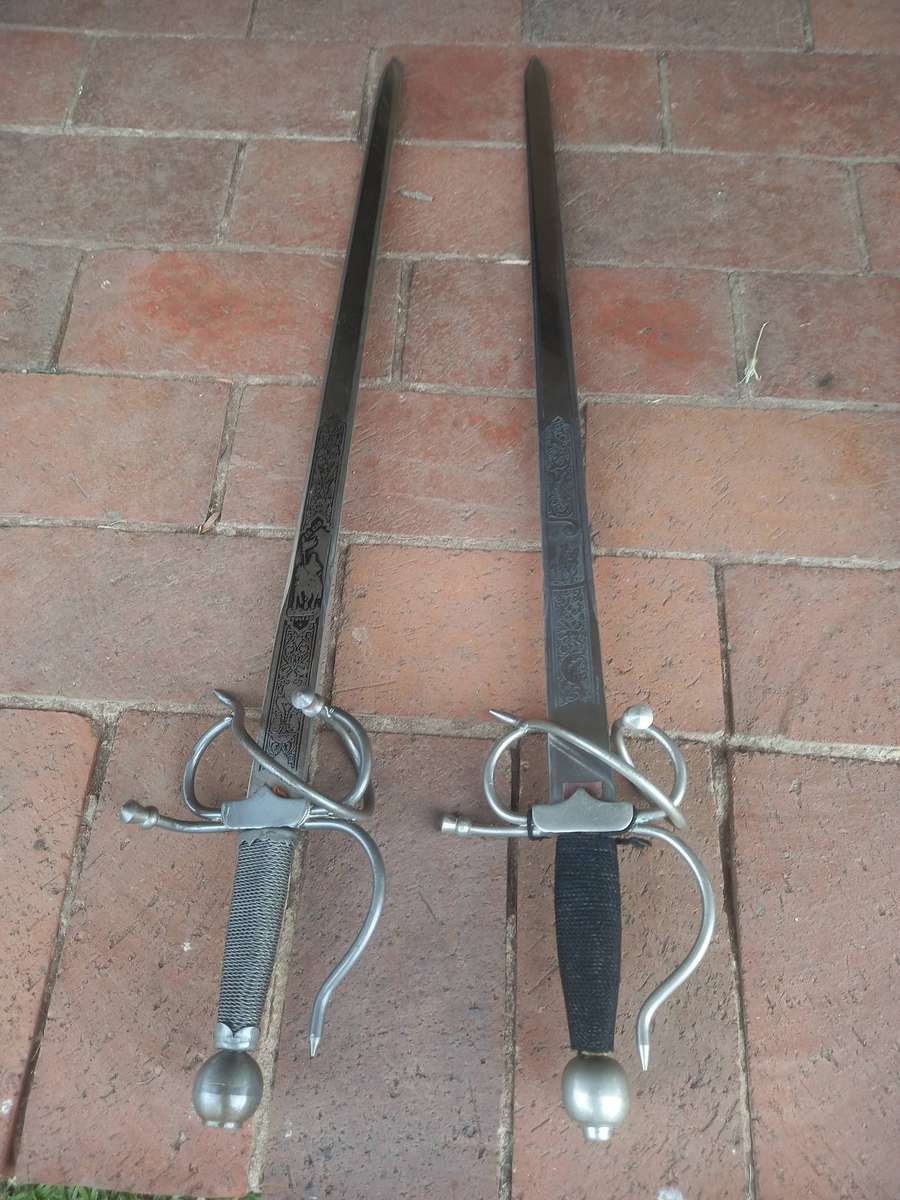 Pair of Colada Del Cid Swords from Toledo Spain
