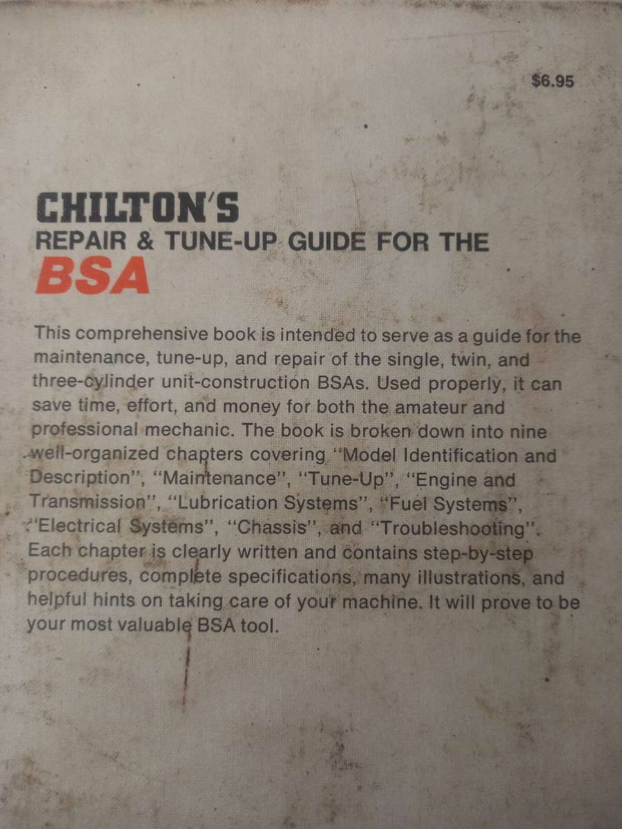 BSA Repair and Tune-up Guide - Chilton's