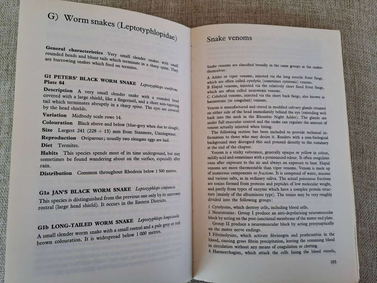 Snakes of Rhodesia  Bundu Series