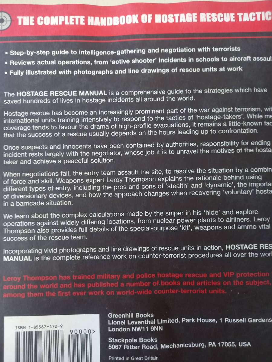 Hostage Rescue Manual: Tactics of the Counter-Terrorist Professionals - LeroyThompson
