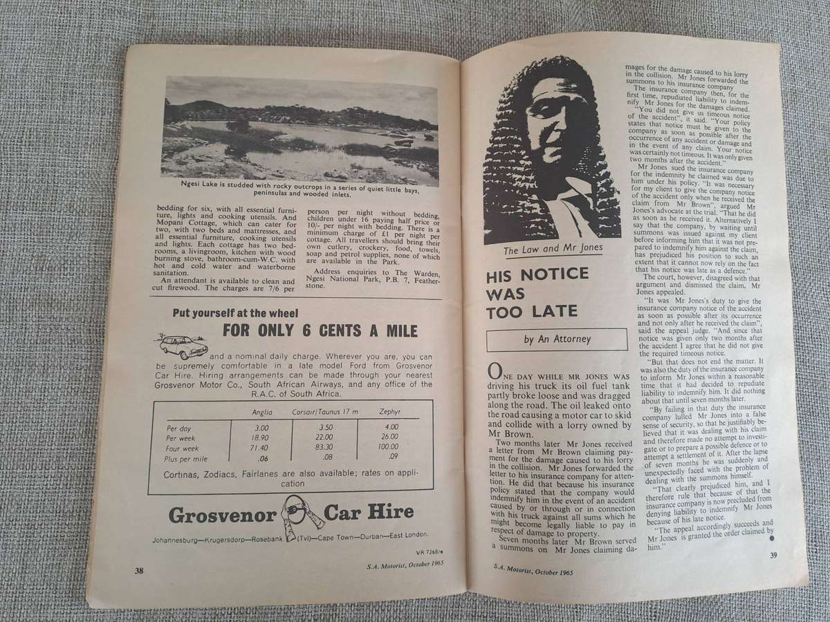 South African Motorist Journal October 1965