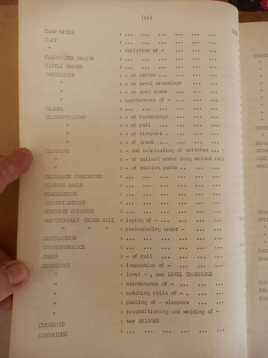 Rhodesia Railways - Permanent Way Handbook - 1972