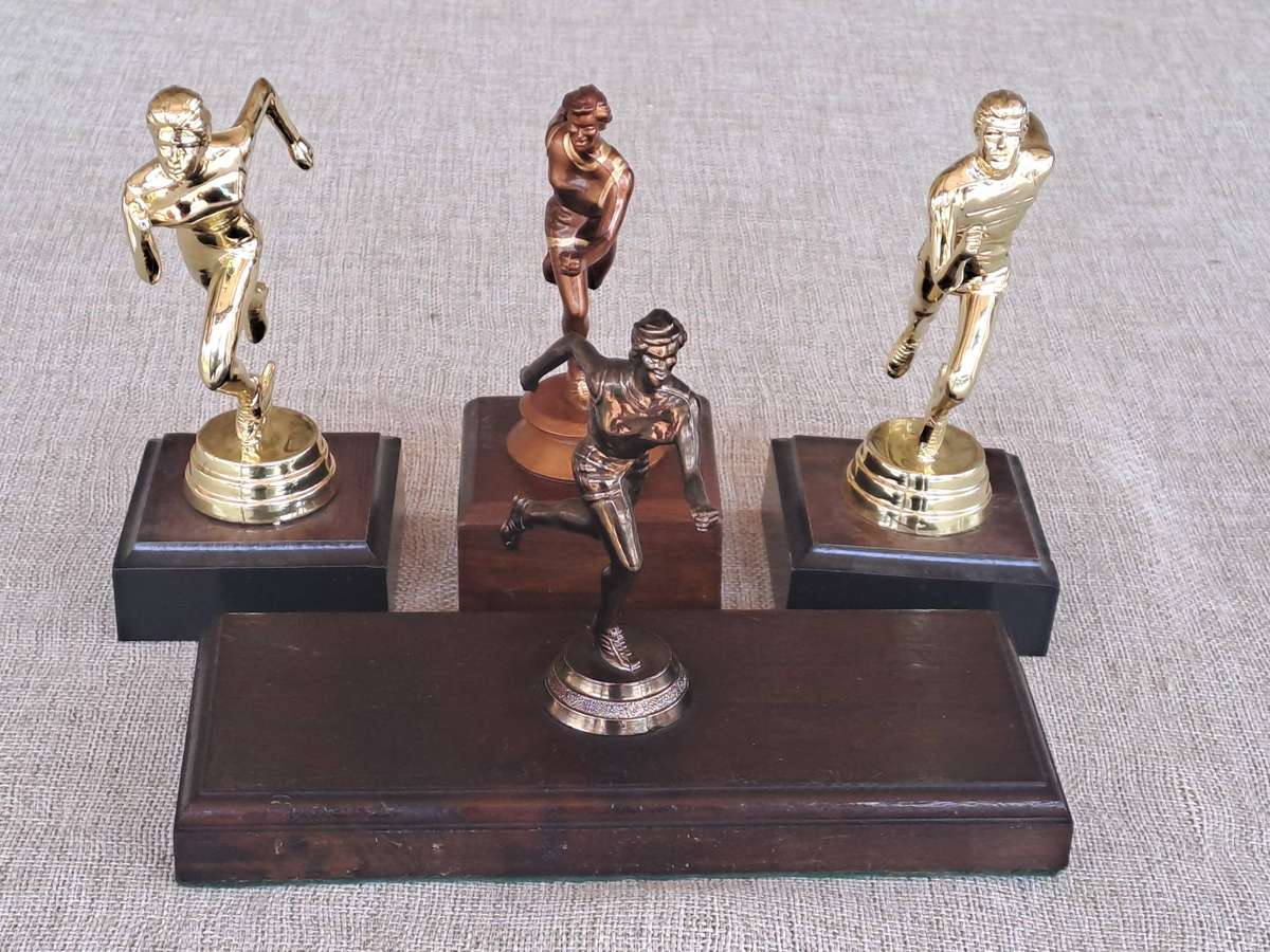 Athletics Running Trophies - set of 4 figurines
