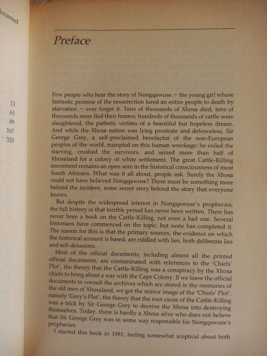 The Dead Will Arise. Nongqawuse and the Great Xhosa Cattle-Killing Movement of 1856-7. - Peires, J B