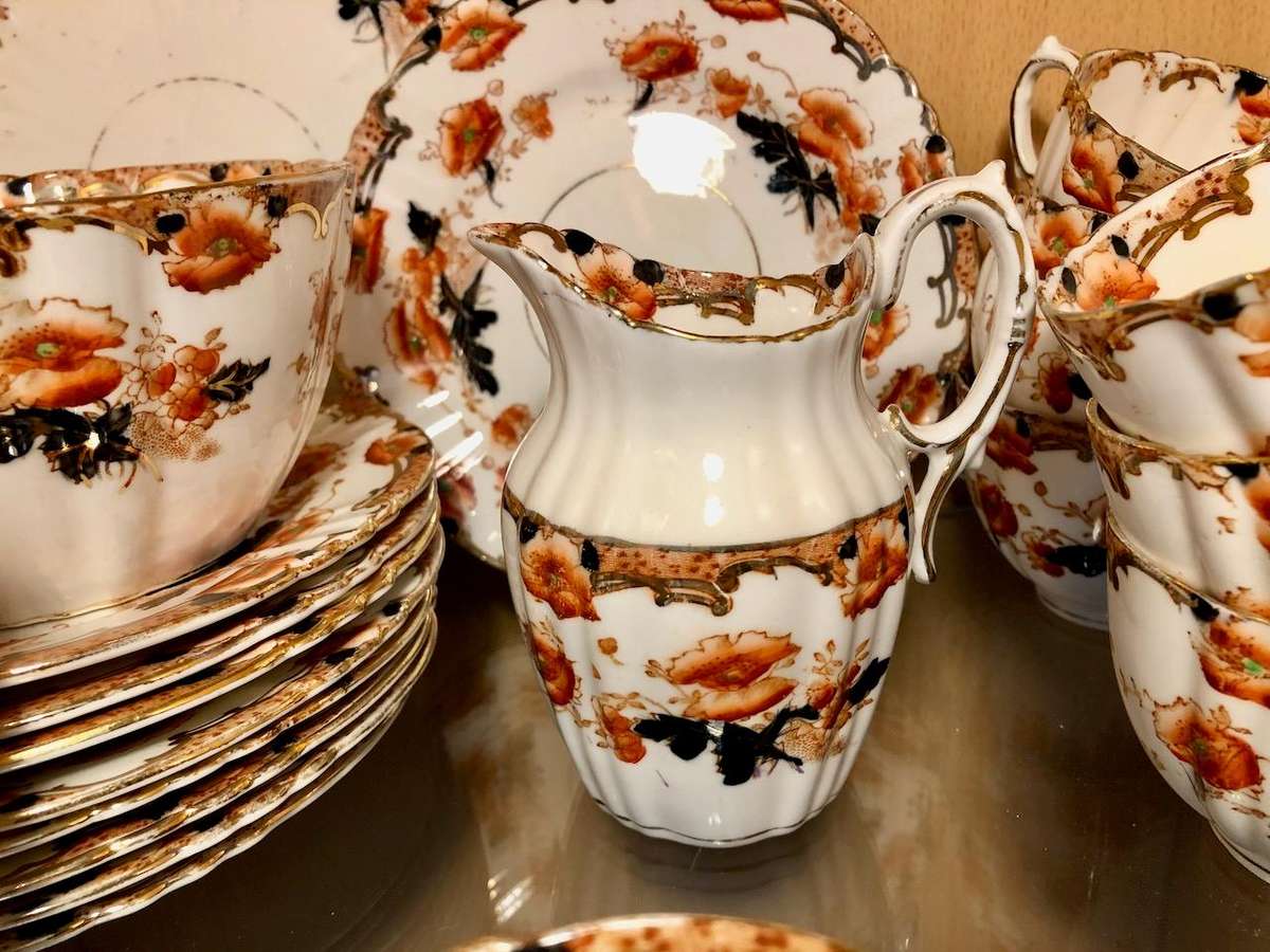 Antique 28 Piece Royal Albert Ena Tea Set - Crown China (c. 1905-1907)