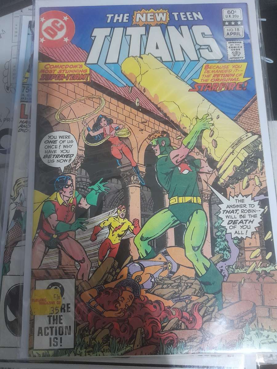 the new teen titans comic book no:18 bagged and sealed