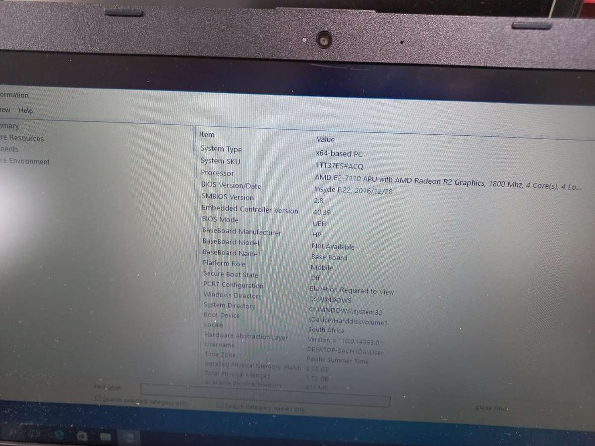 HP 255 G5 64 bit Notebook