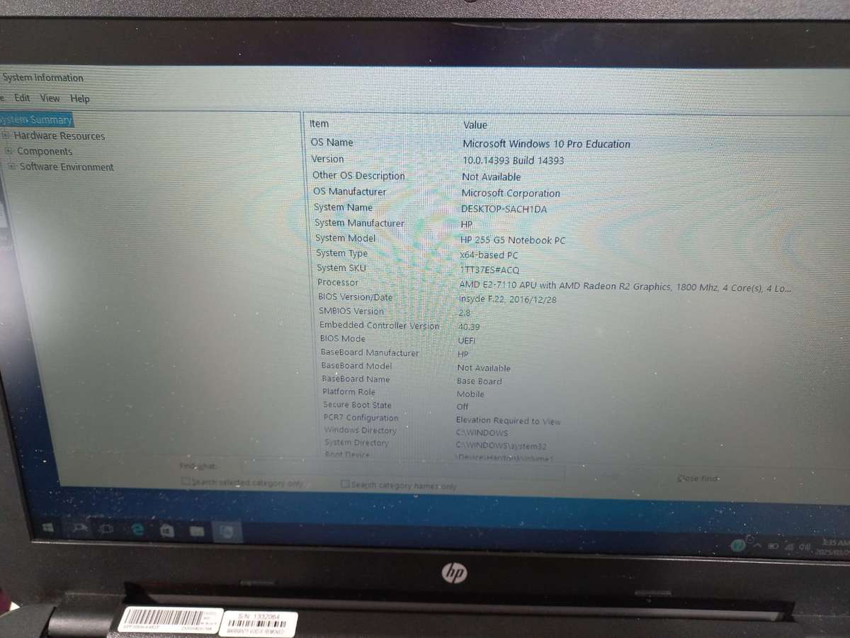 HP 255 G5 64 bit Notebook