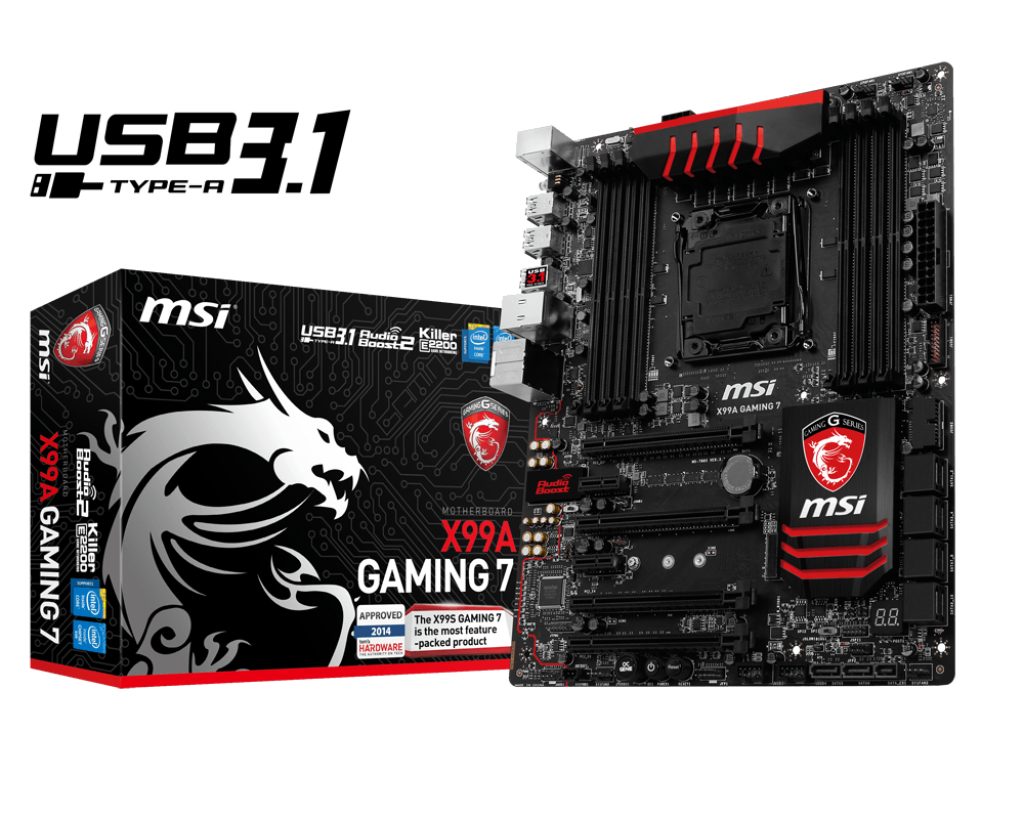MSI X99A Gaming 7, 6 CORE CPU, 32GB RAM - NOT POSTING
