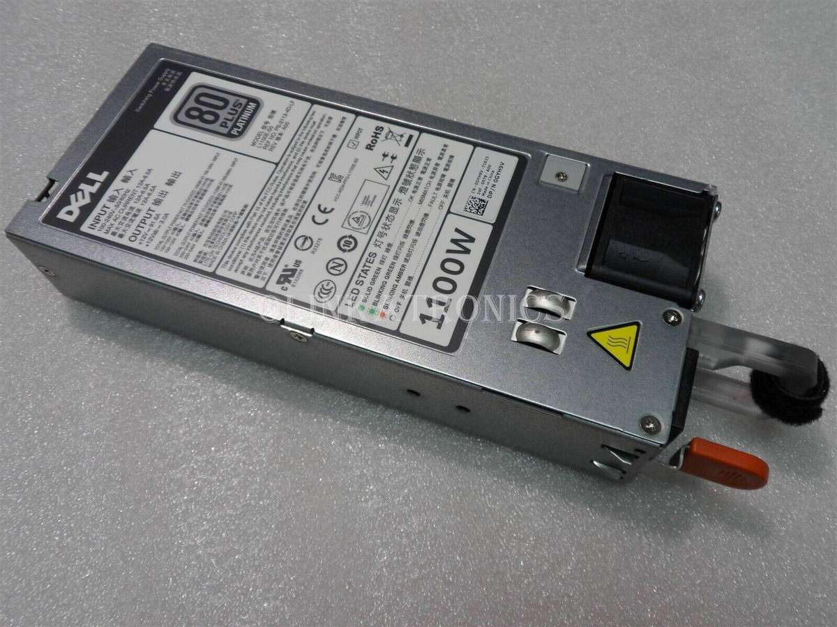 DELL POWEREDGE SERVER POWER SUPPLY 1100W GEN 12 R720 R620 R520 T620 T420 T320 P/N 038GYJ 38GYJ
