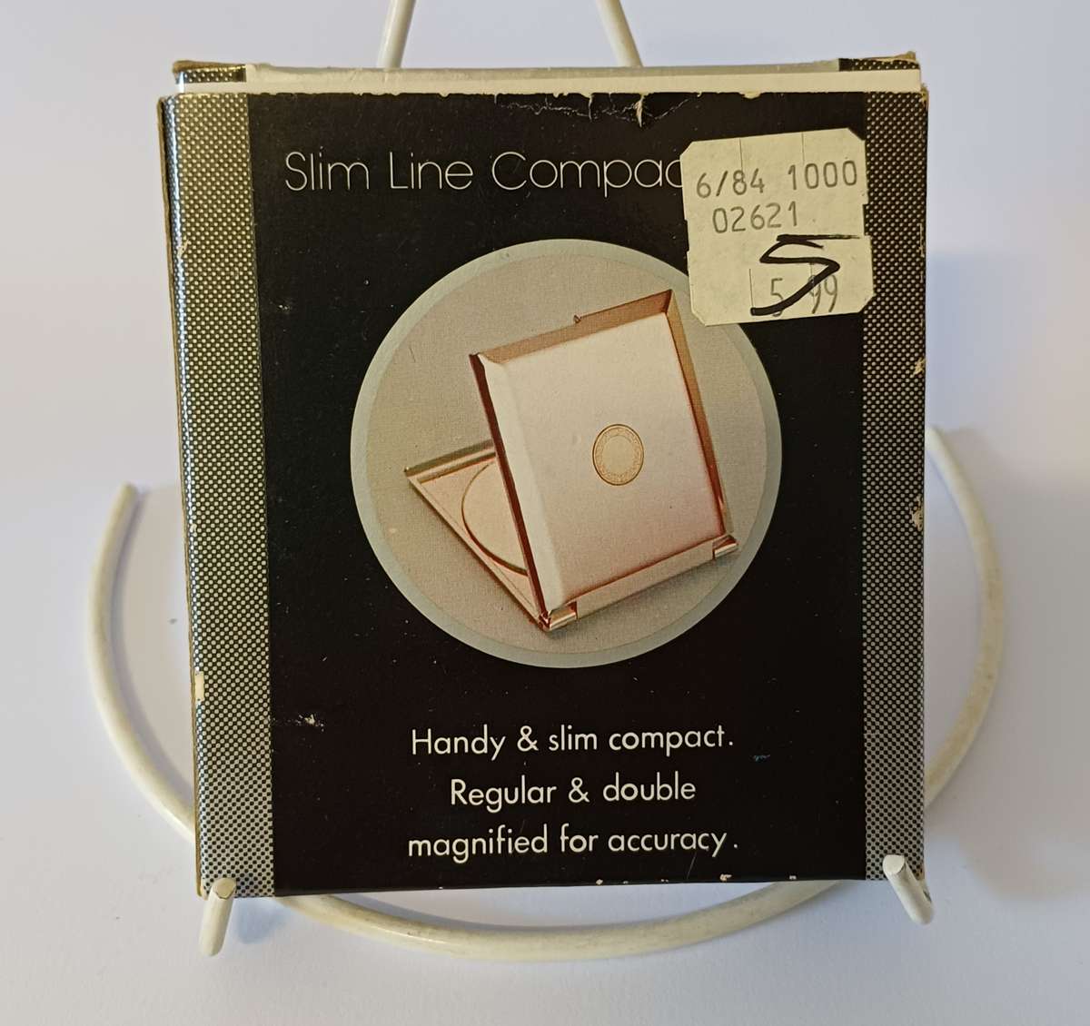 make-up mirror in chrome casing