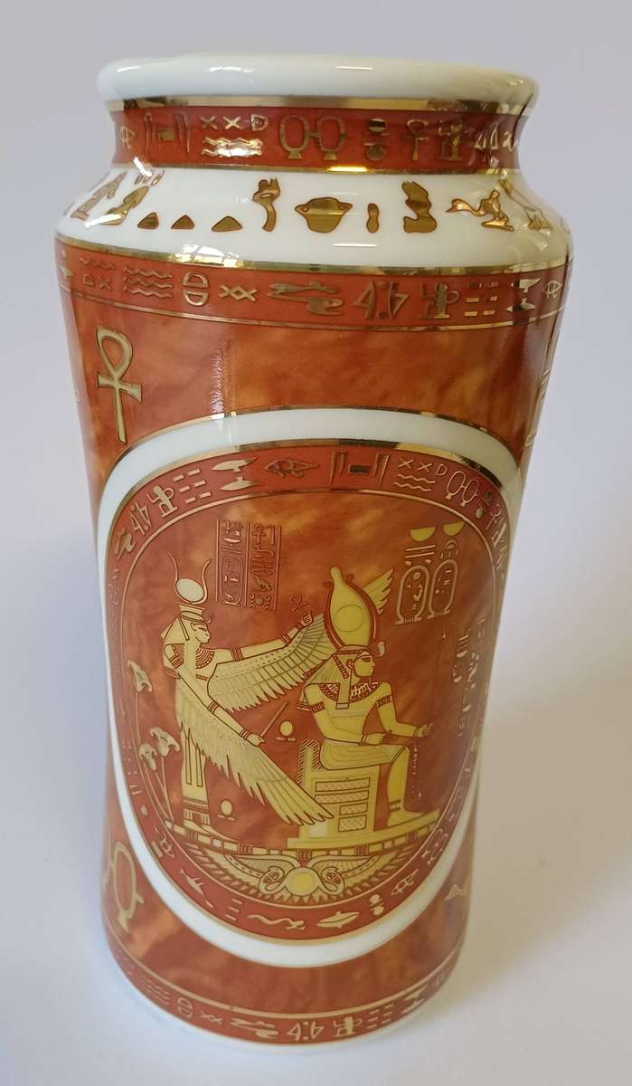 T. Limoges Fine Royal Porcelain Vase  EgyptAir Collectible (E.G.P. Co., 1960s1980s, Rare)