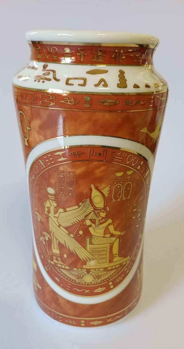 T. Limoges Fine Royal Porcelain Vase  EgyptAir Collectible (E.G.P. Co., 1960s1980s, Rare)