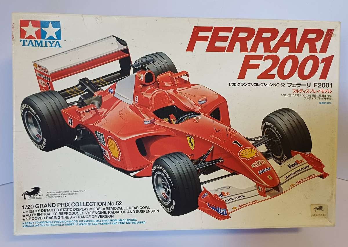 Tamiya 1/20 Ferrari F2001 Model Kit - Michael Schumacher's 2001 F1 Car