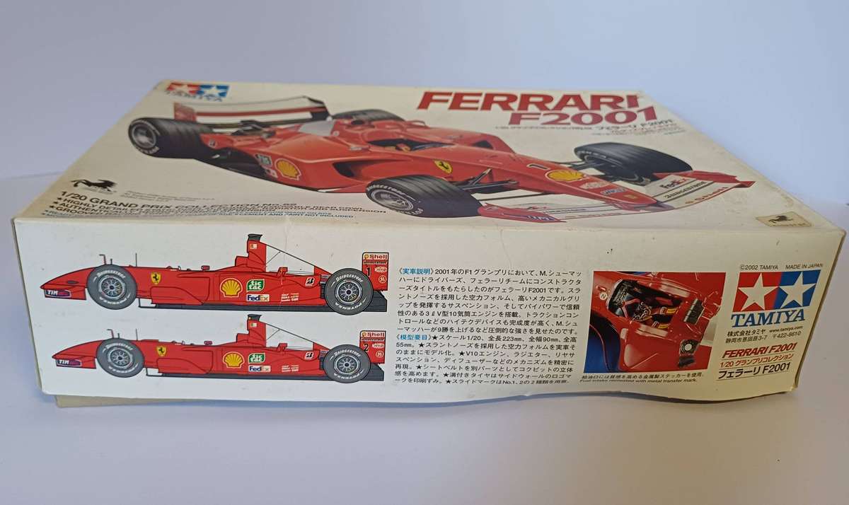 Tamiya 1/20 Ferrari F2001 Model Kit - Michael Schumacher's 2001 F1 Car
