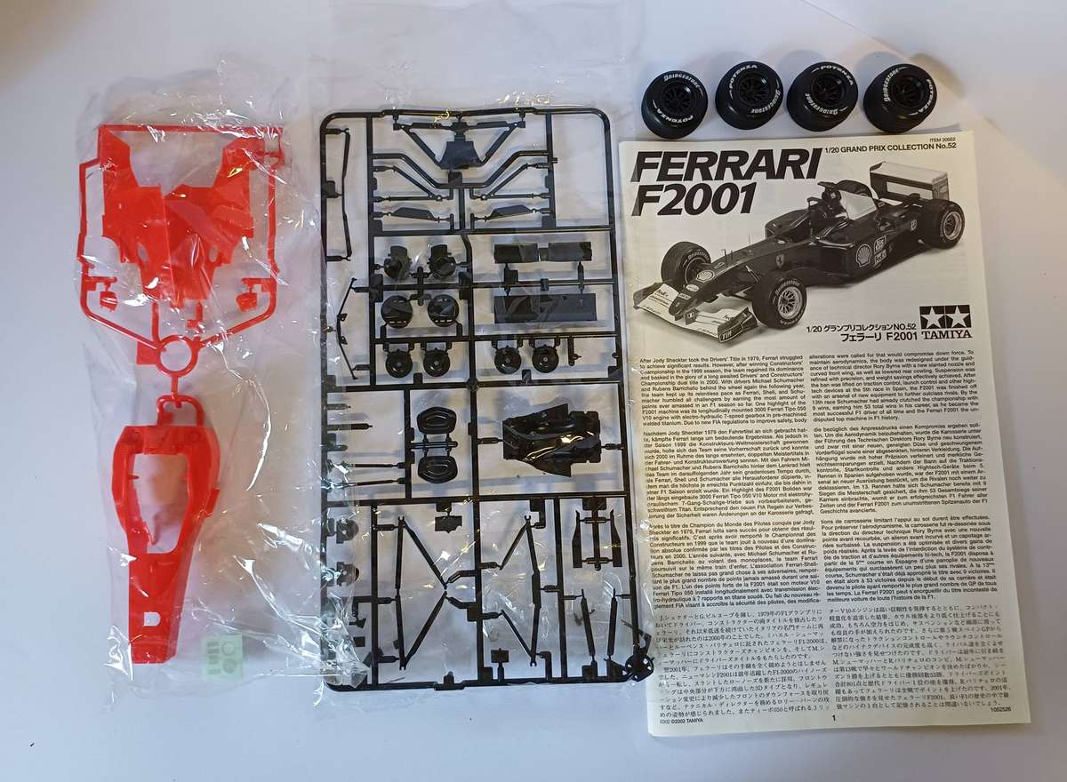 Tamiya 1/20 Ferrari F2001 Model Kit - Michael Schumacher's 2001 F1 Car