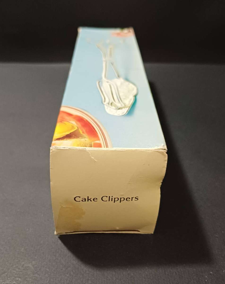 Silver Plated Cake Tongs/ Pie Clippers in Original Box (c. 1980s-90s)