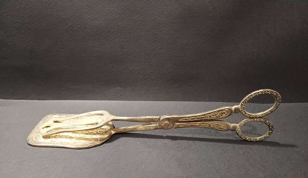 Silver Plated Cake Tongs/ Pie Clippers in Original Box (c. 1980s-90s)