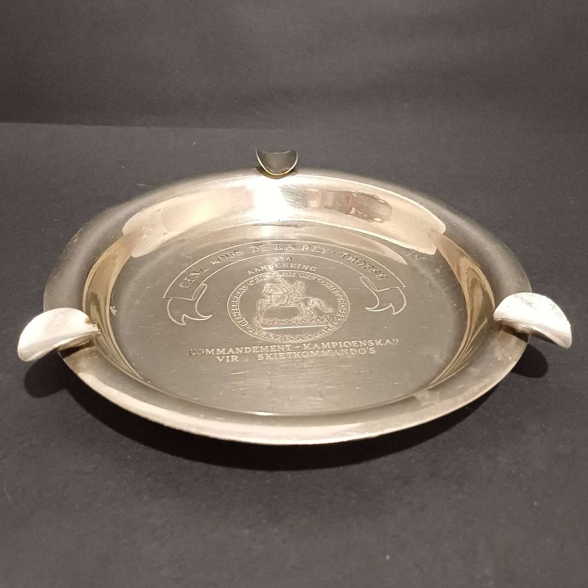1958 South African Commemorative Ashtray: Genl. Koos de la Rey-Skiet Trofee