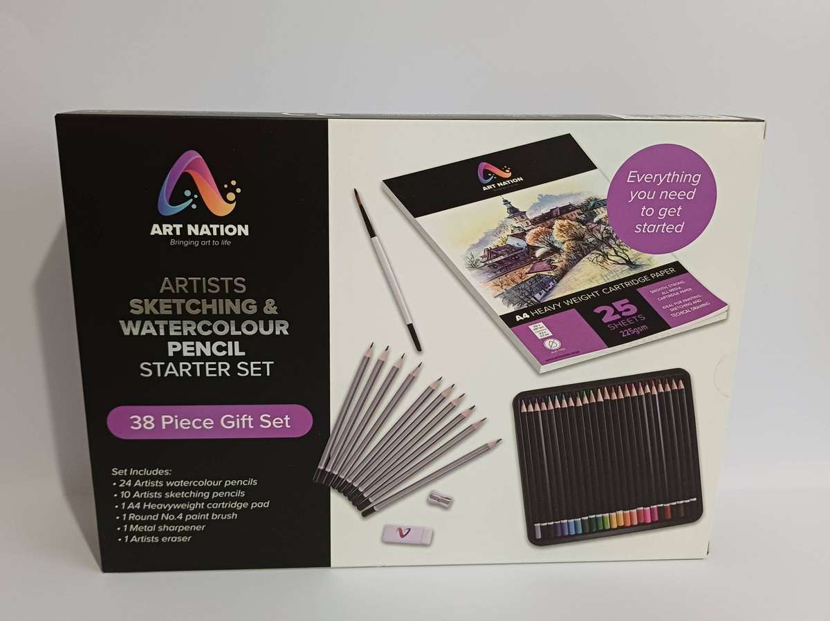 Art Supplies: Art Nation Sketching and Watercolour Pencil starter set