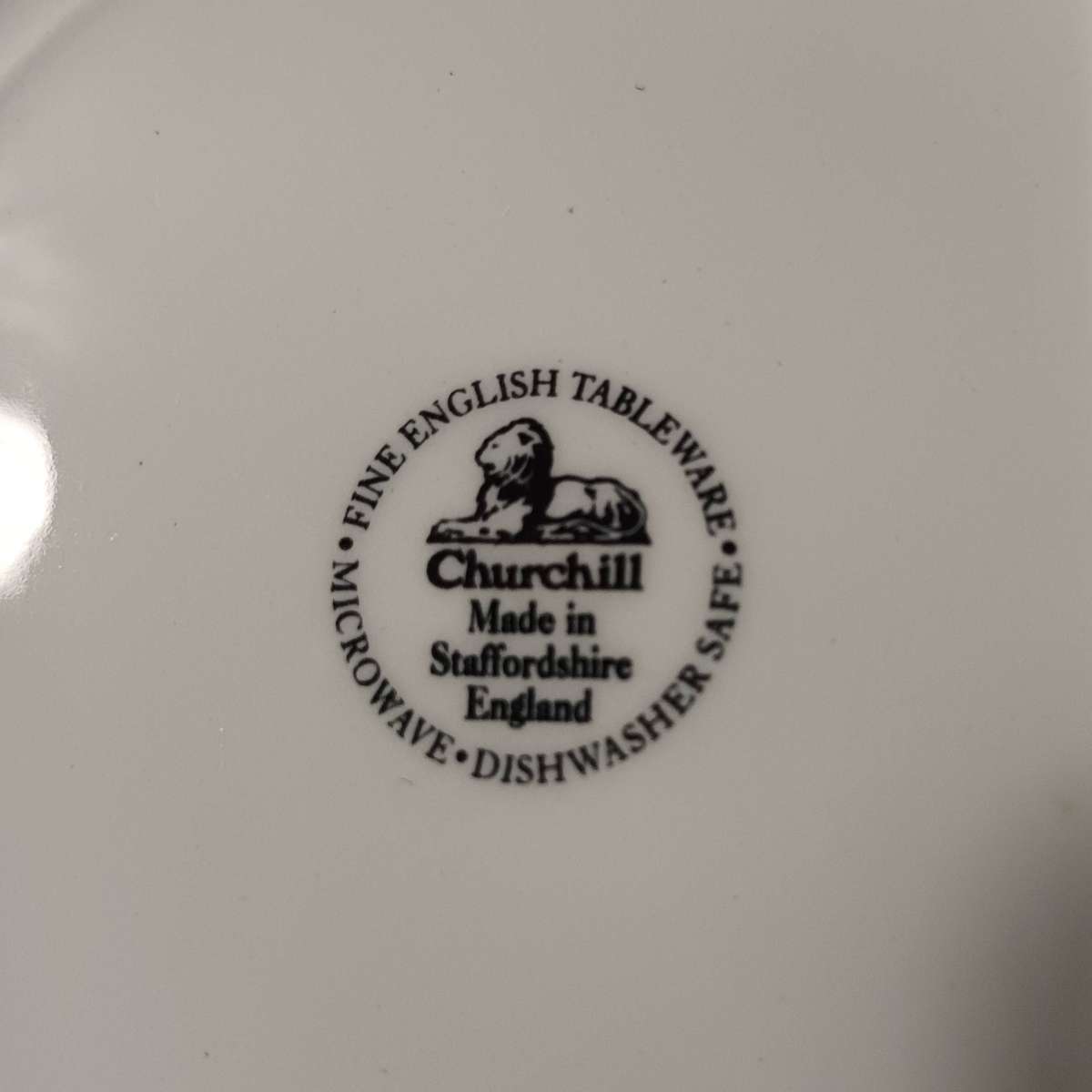 Set of 4 Churchill Blue Willow Dinner Plates - replacements (modern)