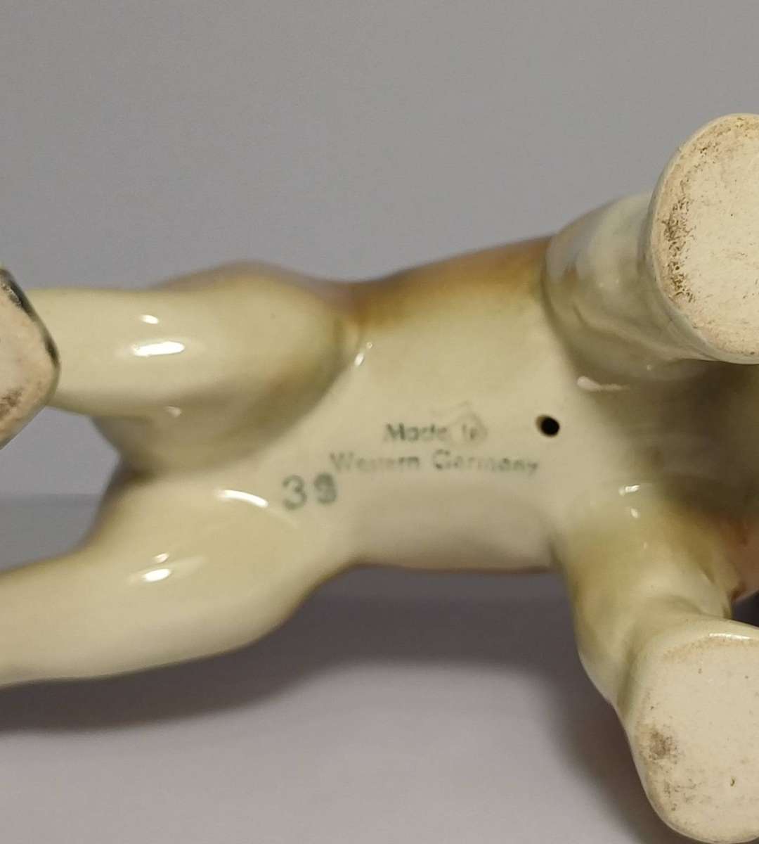 West German Cortendorf Porcelain Boxer Puppy Figurine