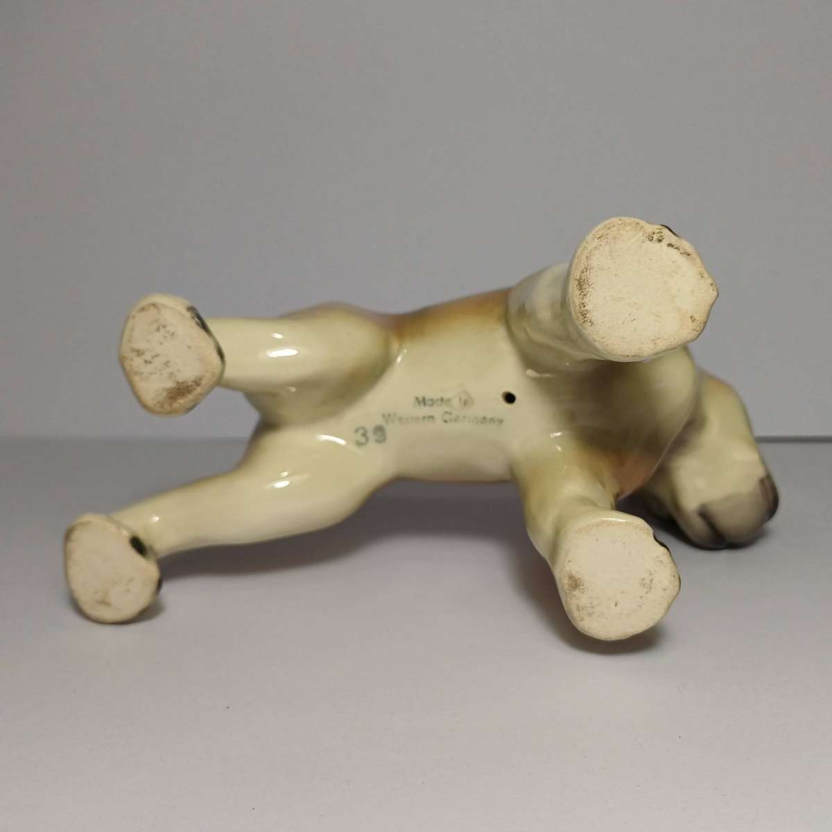 West German Cortendorf Porcelain Boxer Puppy Figurine