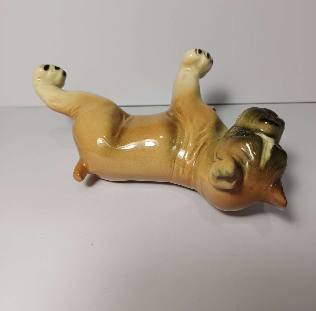 West German Cortendorf Porcelain Boxer Puppy Figurine