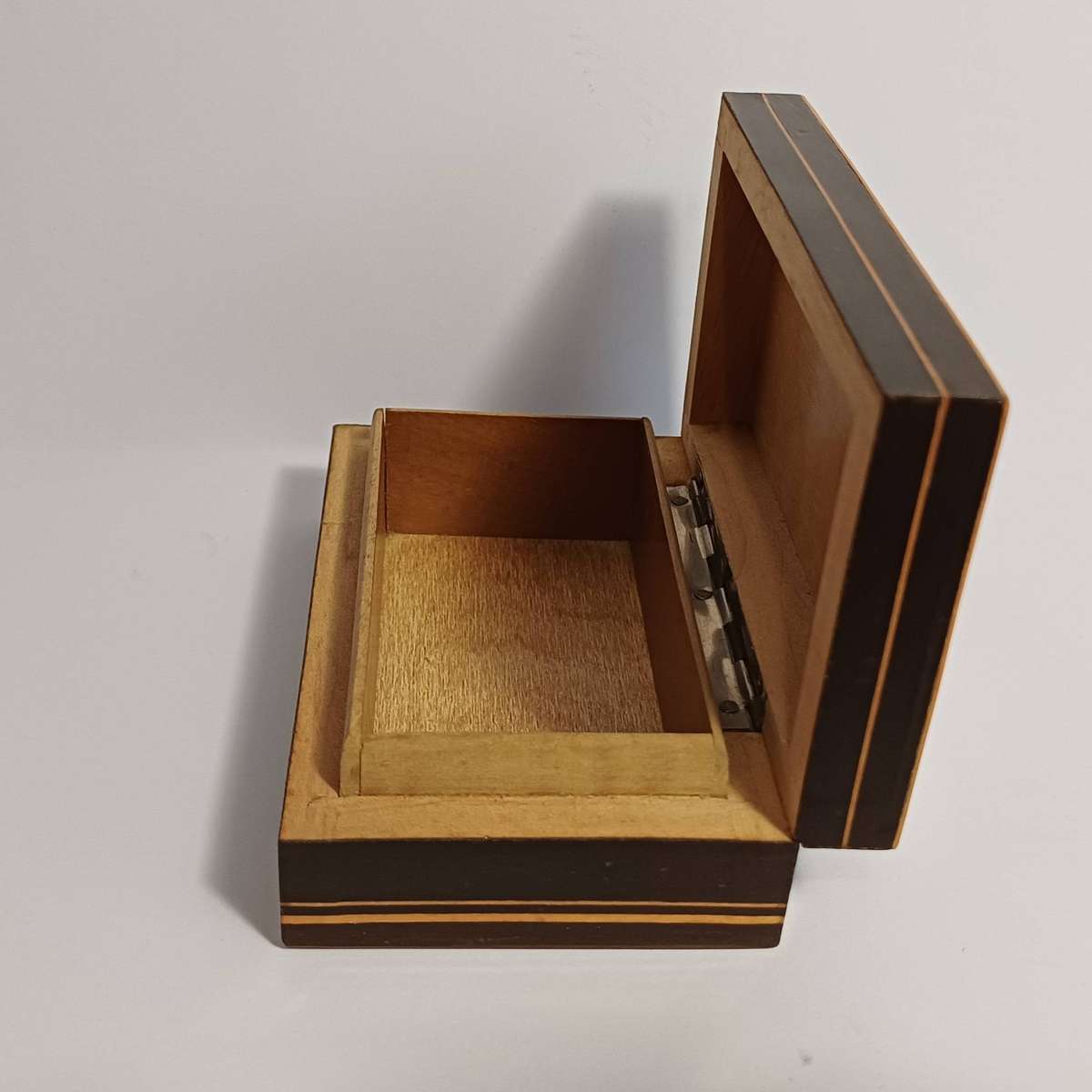 Italian Marquetry Wood Box - Flat Lid Cigarette/Trinket box